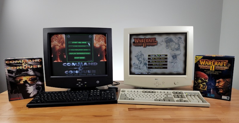 Warcraft running on a computer